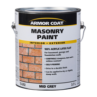 Armor Coat Masonry Paint for Dry/Damp Walls, Mid-Grey, 3.78-L Front_Elevated