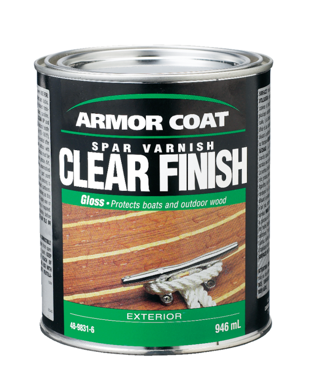 Armor Coat Exterior Wood Spar Varnish, Clear, Gloss, 946mL/1qt