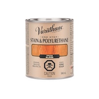 Varathane Stain & Polyurethane l for Interior Projects, Gloss, Pecan, 946-mL Front_Elevated