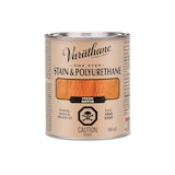 Varathane Stain & Polyurethane, Satin, Pecan, 946-mL Front_Elevated