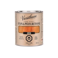Varathane Stain & Polyurethane, Satin, Pecan, 946-mL Front_Elevated