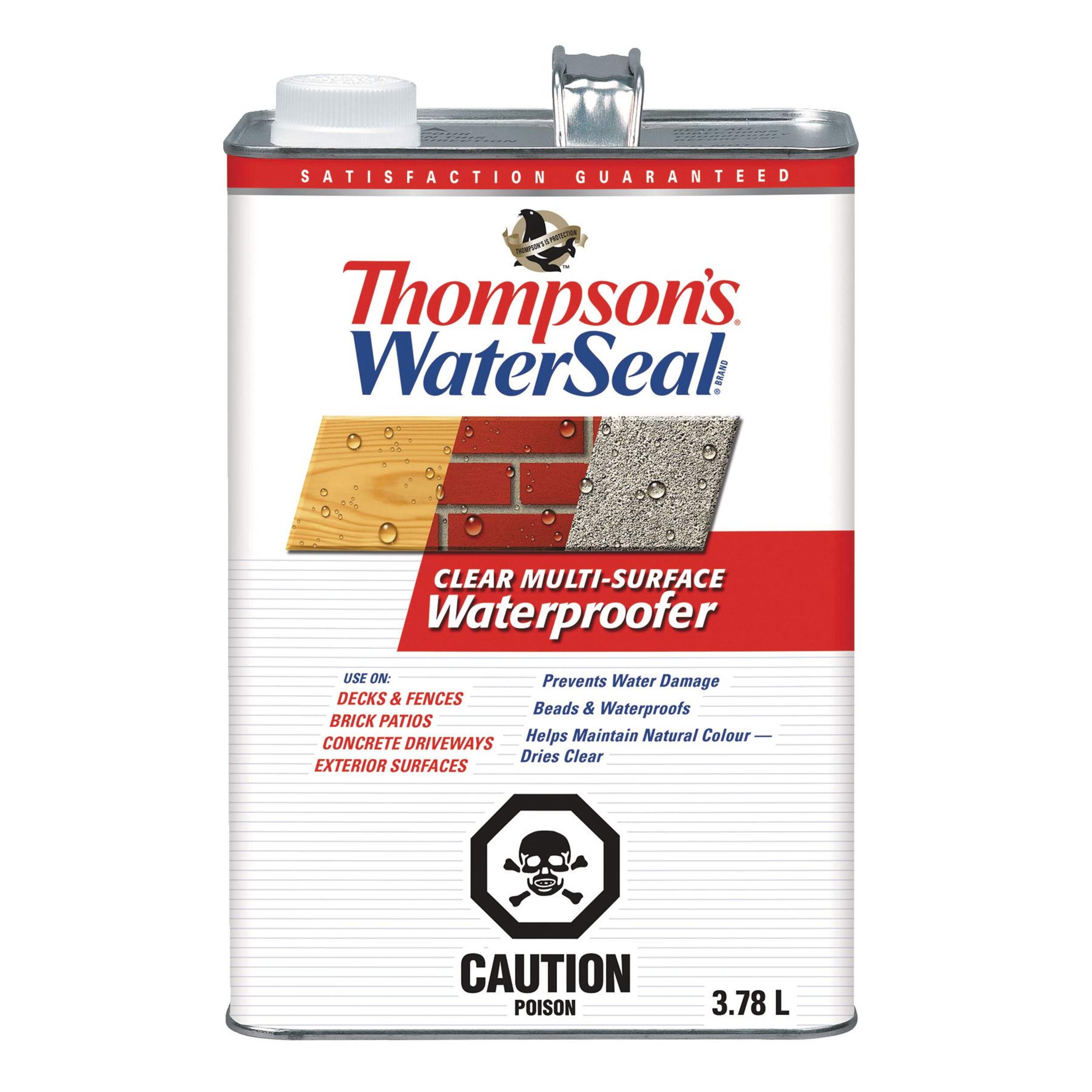 Thompson's® WaterSeal® Exterior Multi-Surafce Waterproofer, Clear, 3.78-L/1-Gallon Front_Elevated
