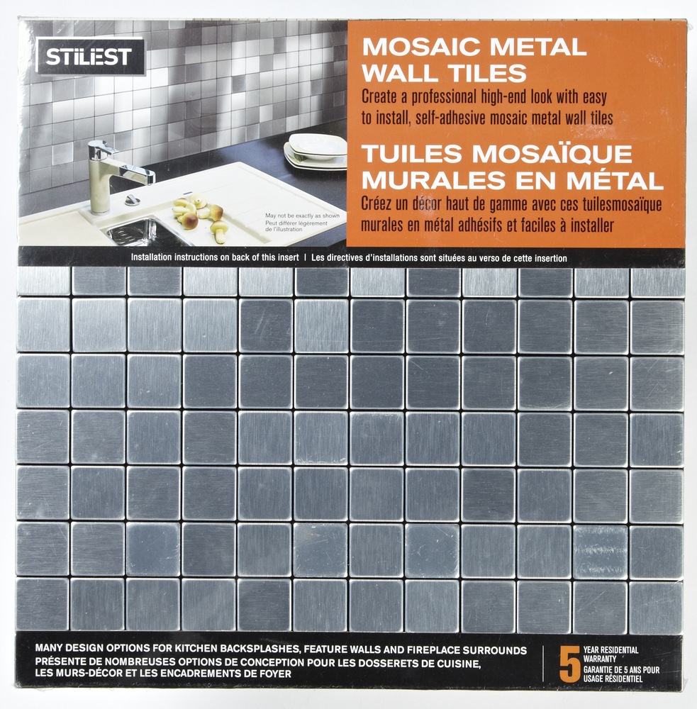 Stilest Mosaic Stainless Peel & Stick Tiles, 1in Canadian Tire