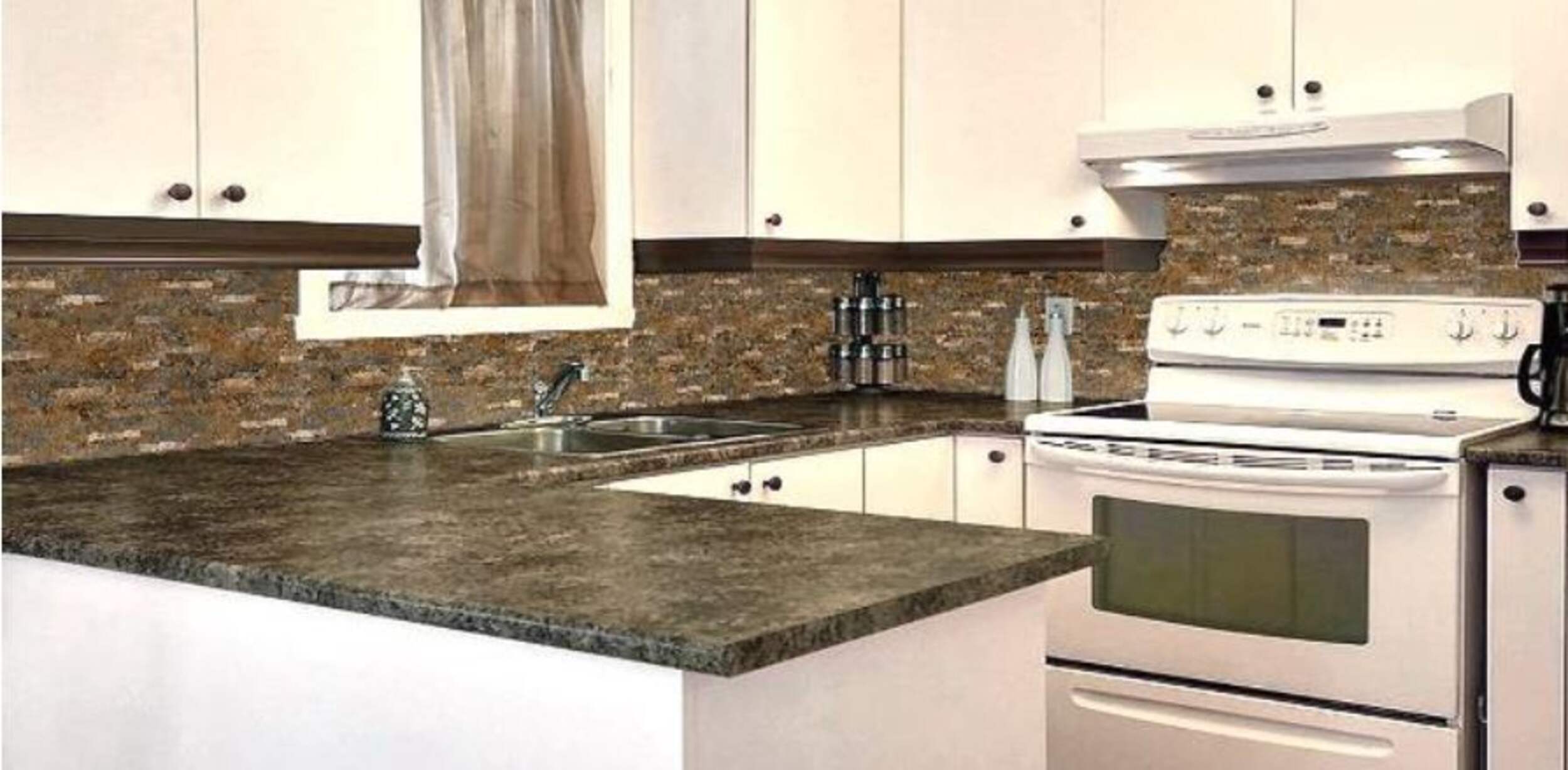 Metal by ASP Peel & Stick Metal & Stone Backsplash Tiles, 11.5 x 11.7