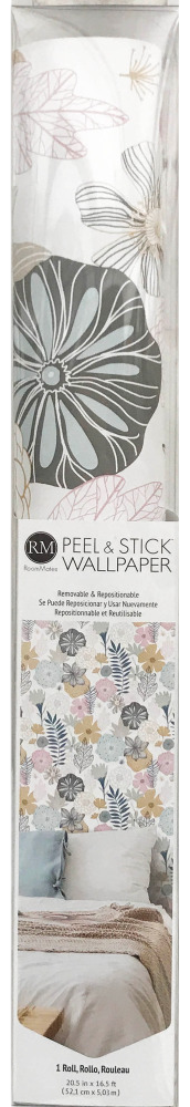 Roommates Umbrella Pines Peel & Stick Blue Wallpaper | DecoratorsBest