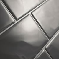 Smart Tiles Peel & Stick Self-Adhesive Kitchen & Bathroom Wall Tiles, Metro Grigio CloseUp