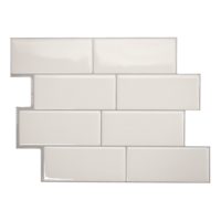 Smart Tiles Peel & Stick Self-Adhesive Kitchen & Bathroom Wall Tiles, Campagnola Overhead_Flat