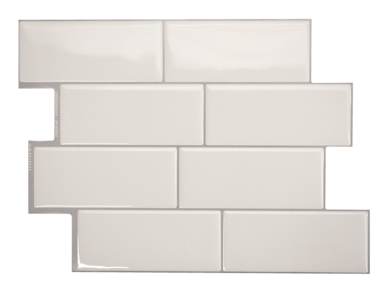 SMART TILES Peel and Stick Backsplash - 4 Sheets of 11.56 x 8.38 - 3D  Adhesive Peel and Stick Tile Backsplash for Kitchen, Bathroom, Wall Tile 
