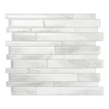 Smart Tiles Peel & Stick Self-Adhesive Kitchen & Bathroom Wall Tiles, Milano Massa Overhead_Flat