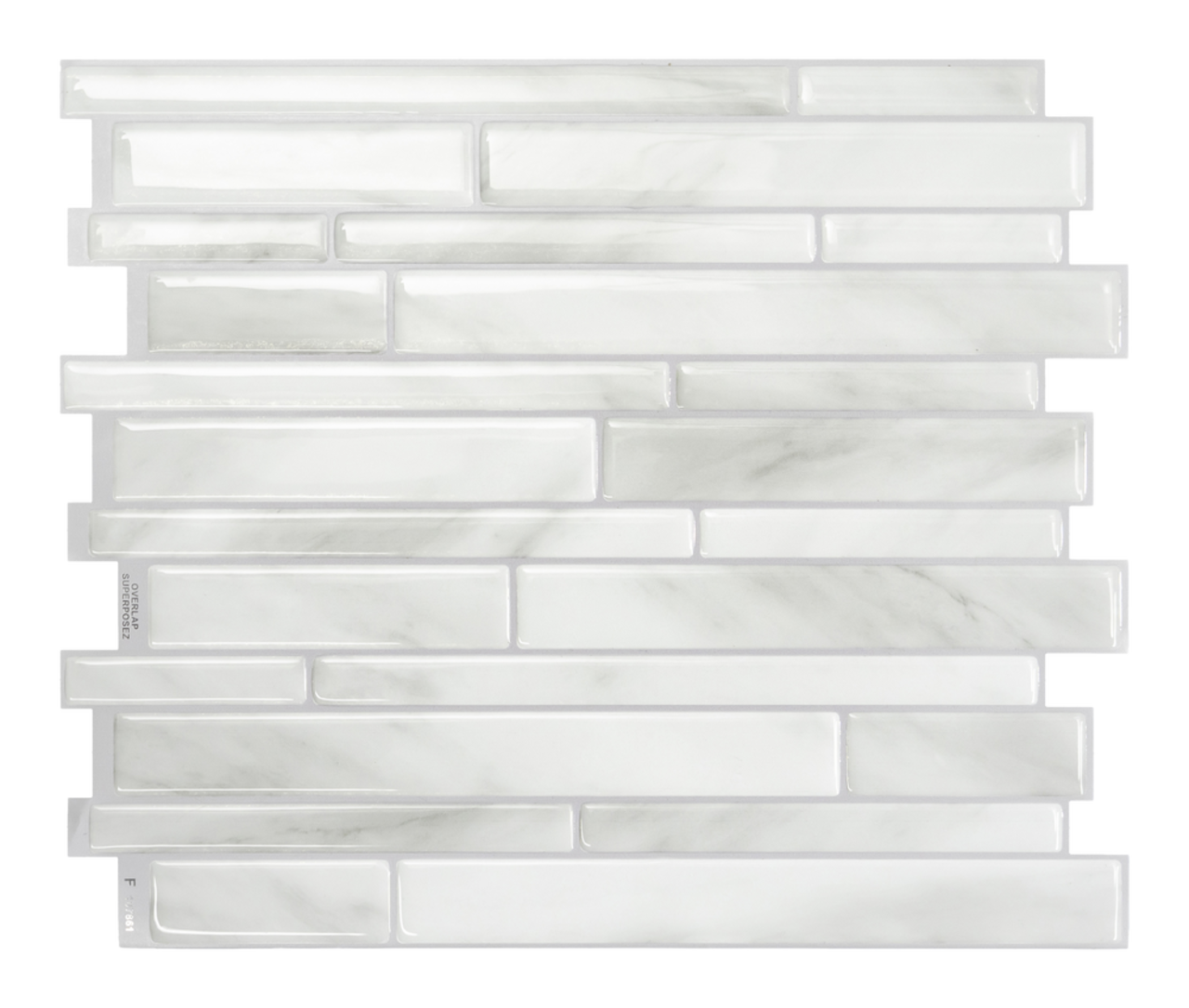 Smart Tiles Peel & Stick Self-Adhesive Kitchen & Bathroom Wall Tiles,  Milano Massa