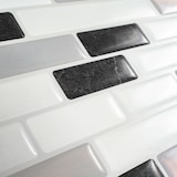 Smart Tiles Peel & Stick Self-Adhesive Kitchen & Bathroom Wall Tiles, Muretto Alaska CloseUp