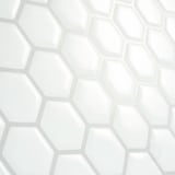Smart Tiles Peel & Stick Self-Adhesive Kitchen & Bathroom Wall Tiles, Hexagon, White CloseUp