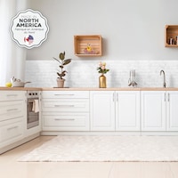 Smart Tiles Peel & Stick Self-Adhesive Kitchen & Bathroom Wall Tiles, Metro Carrera Front_Flat