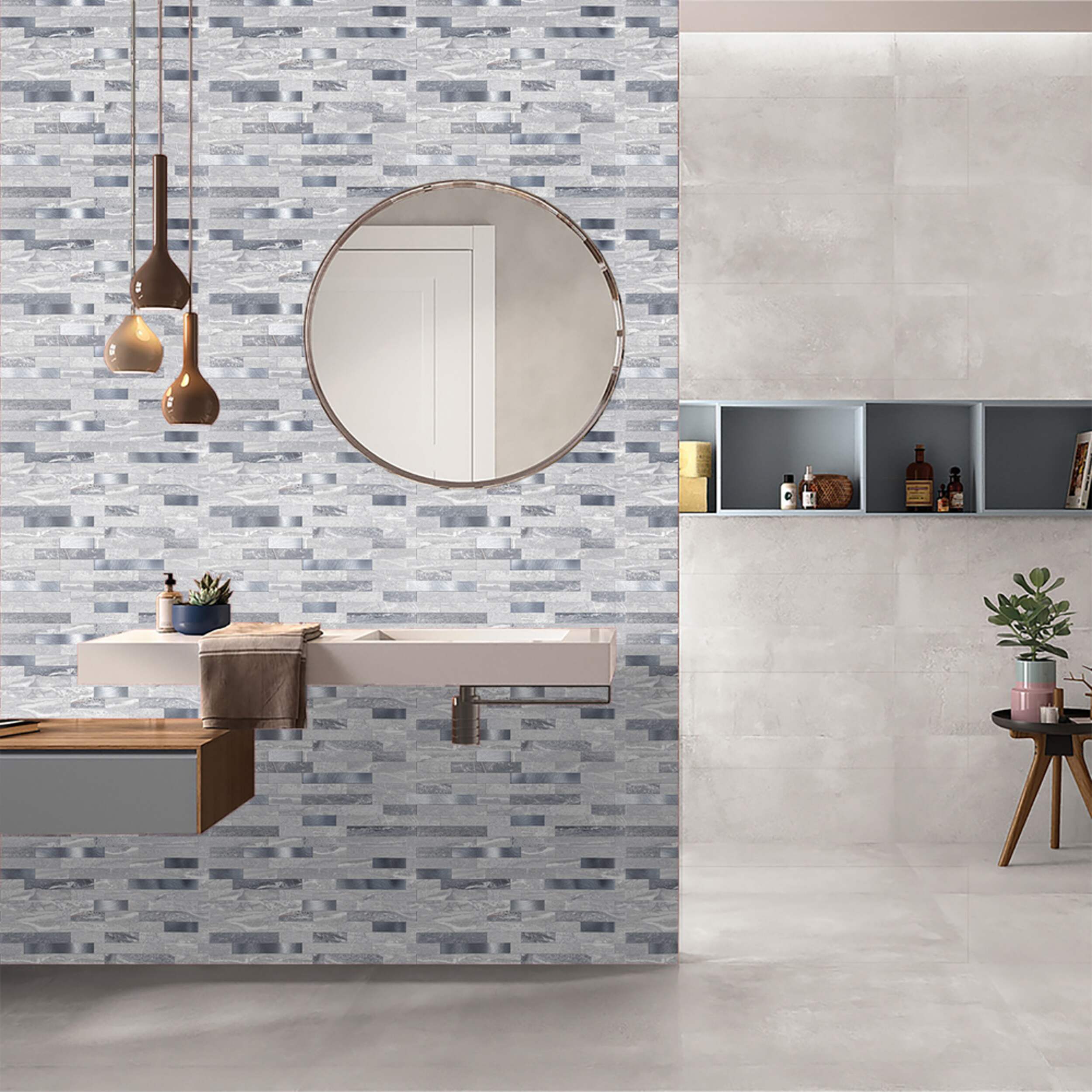 Murella Peel & Stick DIY Backsplash Wall Tile, Pearl/Silver Canadian Tire