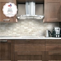 Smart Tiles Peel & Stick Self-Adhesive DIY Kitchen & Bathroom Wall Tiles, Metro Cologne, 4-pk Front_Flat