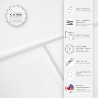 Smart Tiles Peel & Stick Self-Adhesive DIY Kitchen & Bathroom Wall Tiles, Oslo White, 2-pk CloseUp