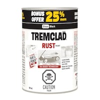 Tremclad® Oil-Based Rust Paint, 25% Bonus, Gloss Black, 1184-mL/1.25-qt Front_Flat