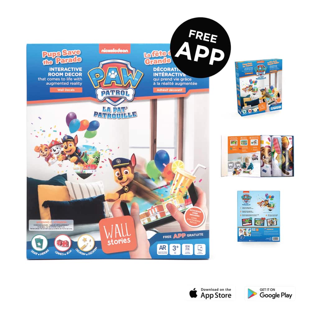 Details about   Wall Stories Kids Wall Stickers Pups Save the Parade Interactive Paw Patrol 