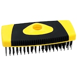 Brosse métallique Richard nettoie/enlève la peinture, la rouille et la saleté du métal, bloc, 5,4 x 16,8 cm Front_Elevated