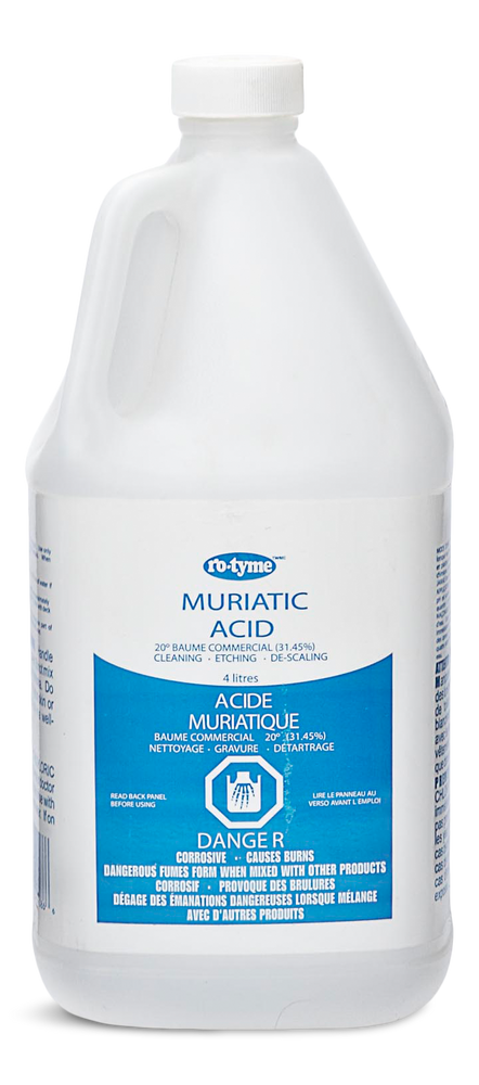 RoTyme Muriatic Acid For Cleaning & Etching Concrete & Descaling Tile