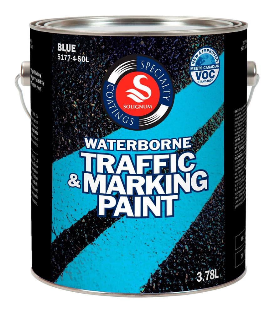 blue traffic paint