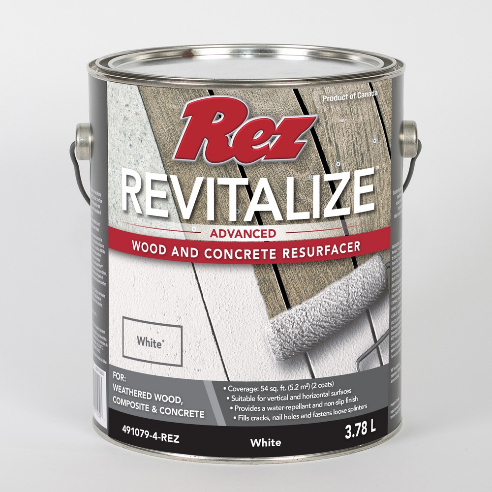 Rez Revitalize Advanced Wood & Concrete Resurfacer Paint, Low VOC