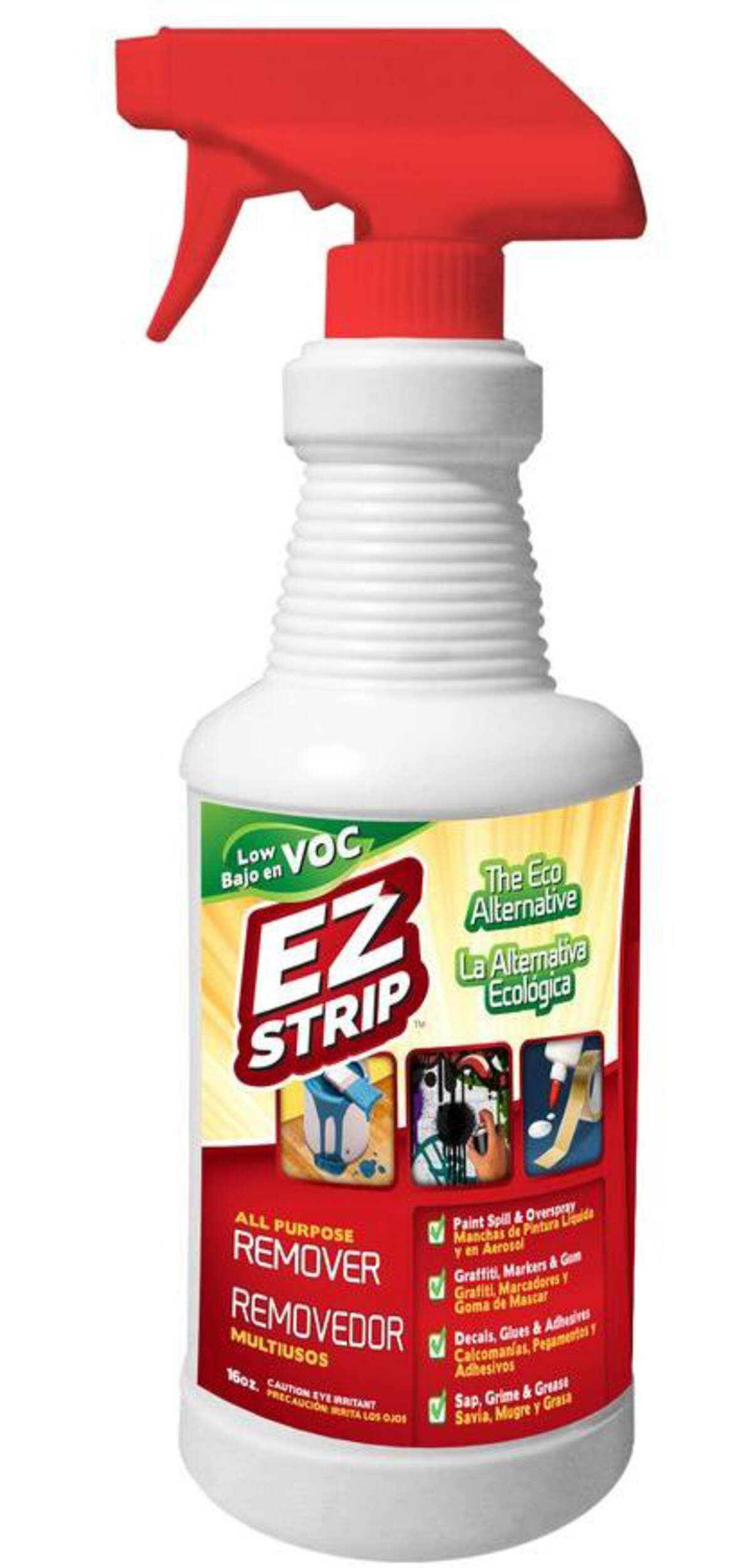 EZ Strip All-Purpose Remover Spray For Paint, Oil, Dirt, Adhesive & Glue, Low VOC, 474-mL Front_Flat