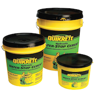 Quikrete Commercial Grade Hydraulic Water-Stop Cement, Fast-Setting Masonry Leak Repair, 9-kg Front_Elevated