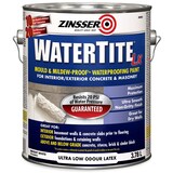 Zinsser WaterTite Lx Waterproofing Paint For Concrete & Masonry, Bright White, 3.78-L Front_Elevated