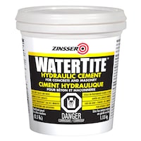 Zinsser WaterTite Hydraulic Cement For Concrete & Masonry, Fast-Setting, 2.5-lbs