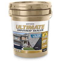 Rust-Oleum 15-Year Ultimate Asphalt Driveway Sealer, 1000 sq. ft Coverage, Ultra Black, 17-L