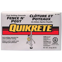 Mélange à béton à fixation rapide Quikrete Fence N' Post, temps de séchage de 20 minutes, 30 kg Front_Flat