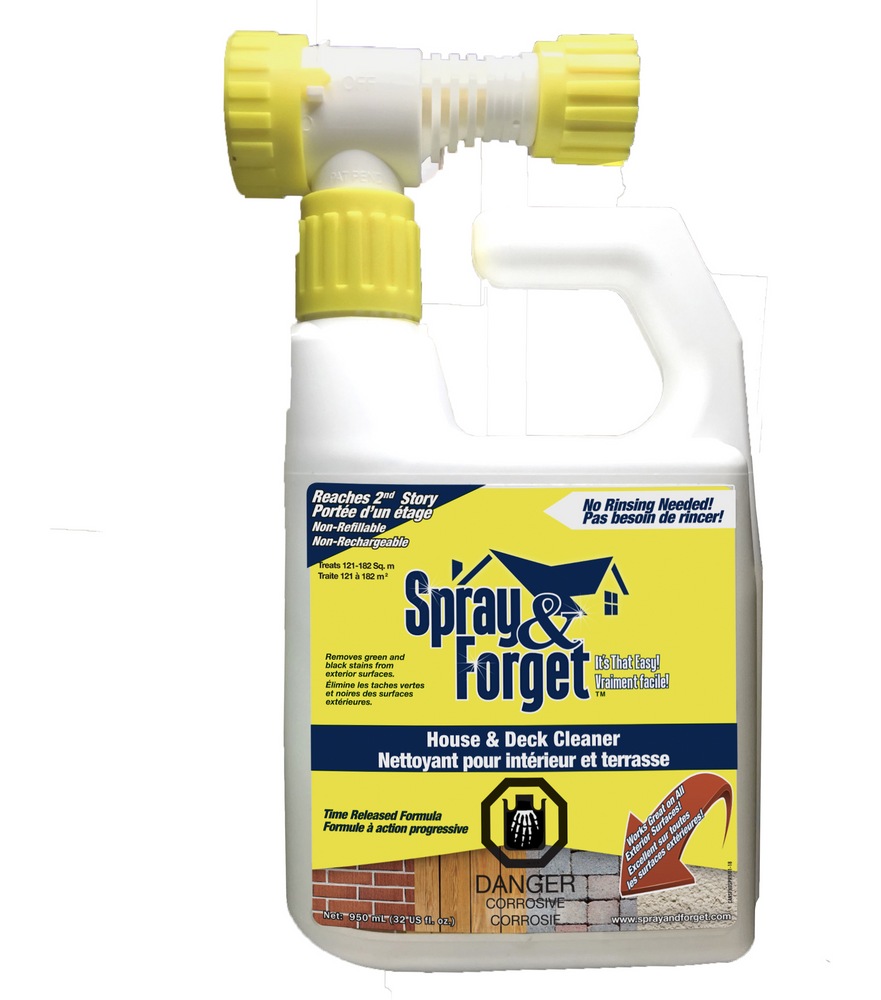 Spray & House & Deck Cleaner & Stain Remover with Hose Adapter
