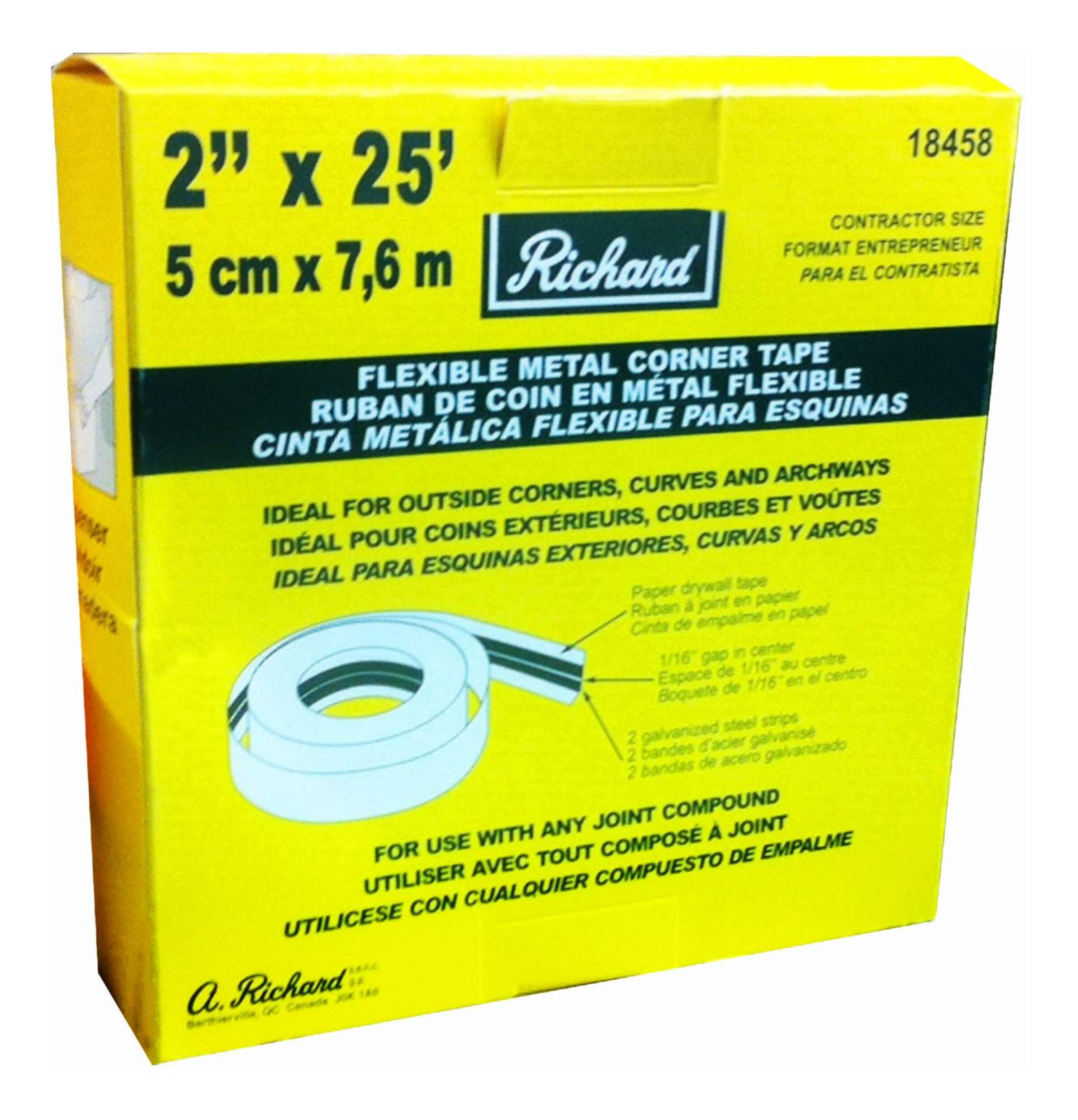 Flexible Paper Drywall Corner Tape, 25-ft Front_Angled_Right