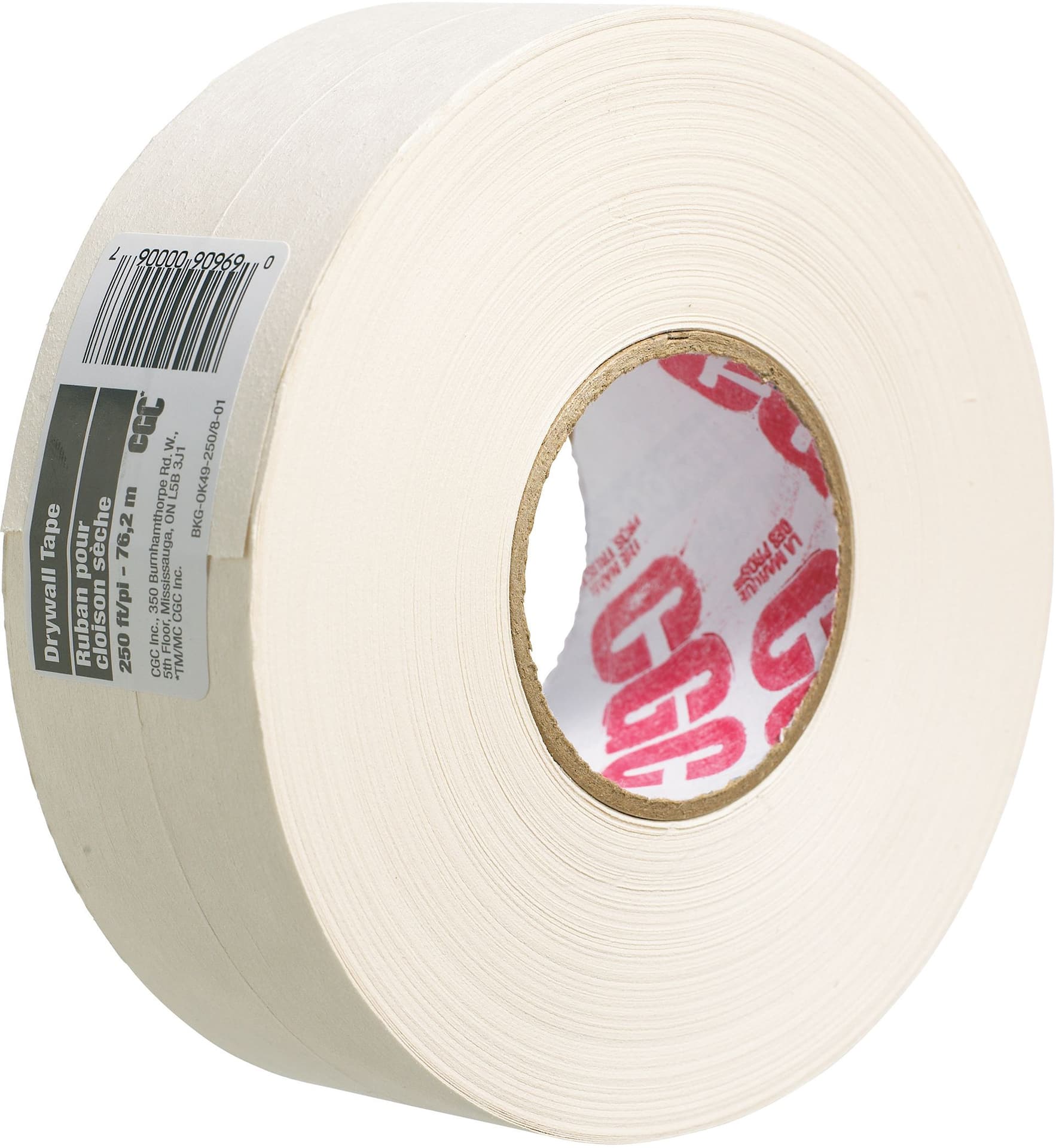 CGC Drywall Paper Joint Tape Pre-Creased, Superior Bond, White, 2-1/16-in x  250-ft