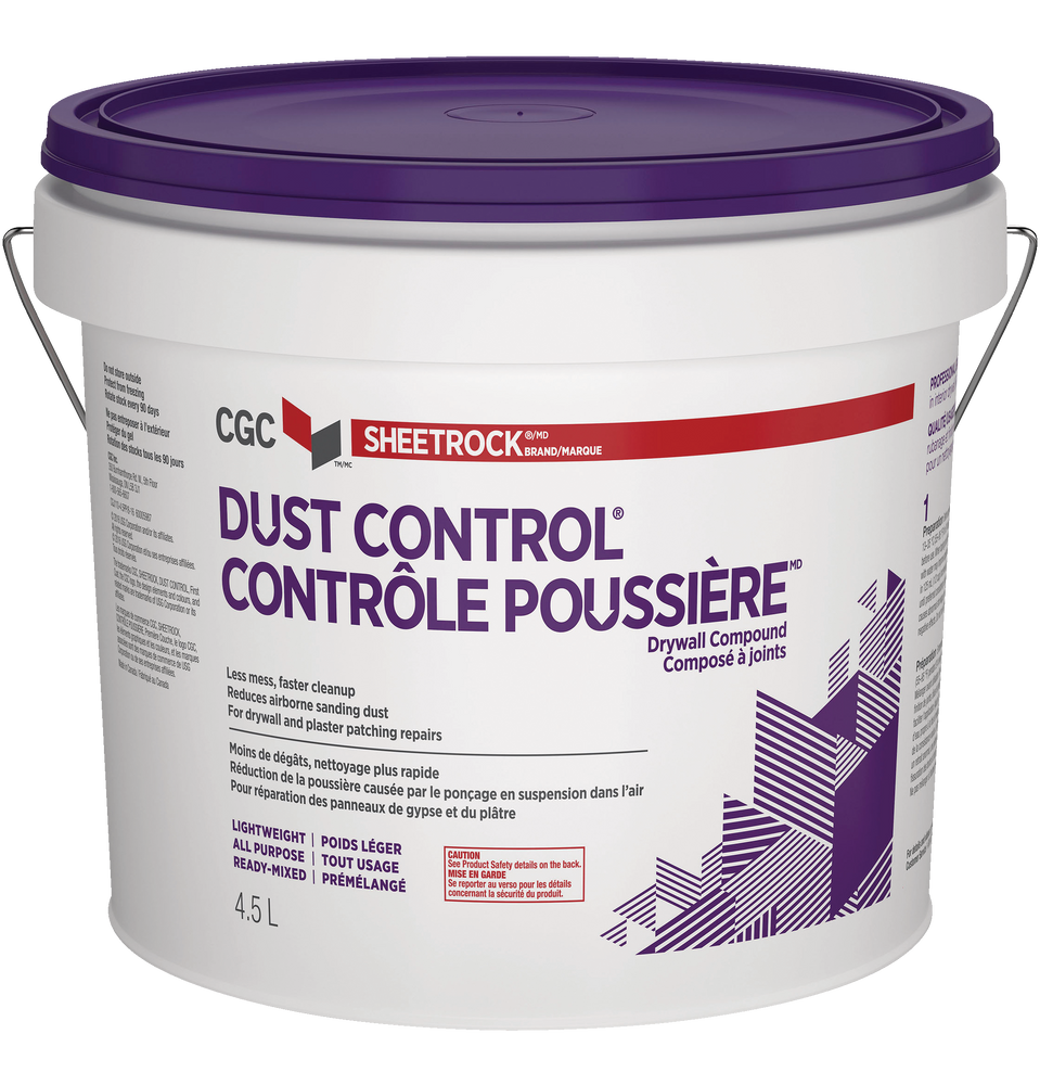 Composé pour cloisons sèches à contrôle de la poussière CGC Sheetrock