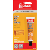 LePage Plastic Wood Filler, Repairs Holes/Cracks/Seams/Joints, Water-Resistant, 30-mL