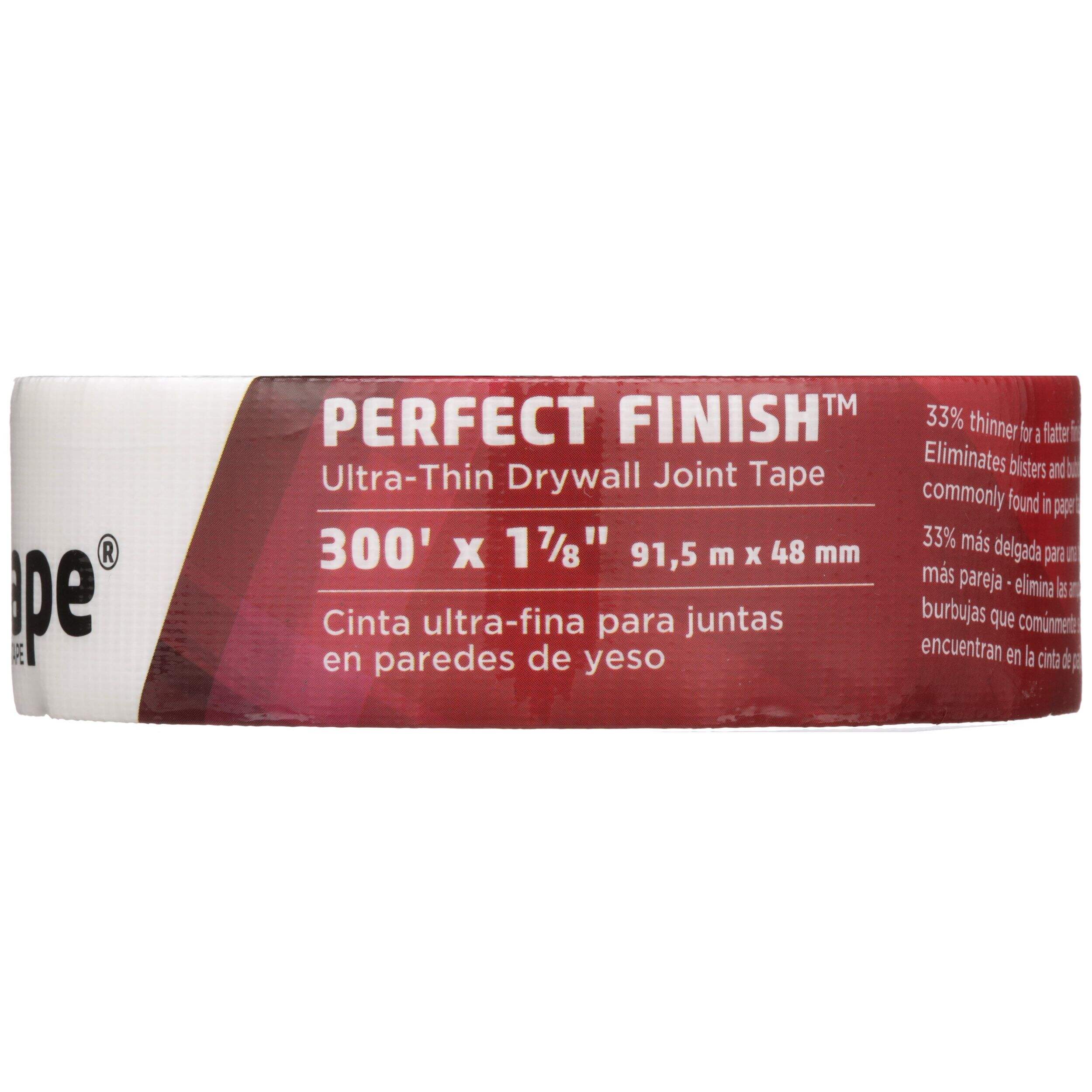 Ruban pour joints de cloison sèche ultra-mince Saint-Gobain FibaTape, finition parfaite, 48 mm x 91,5 m Front_Flat