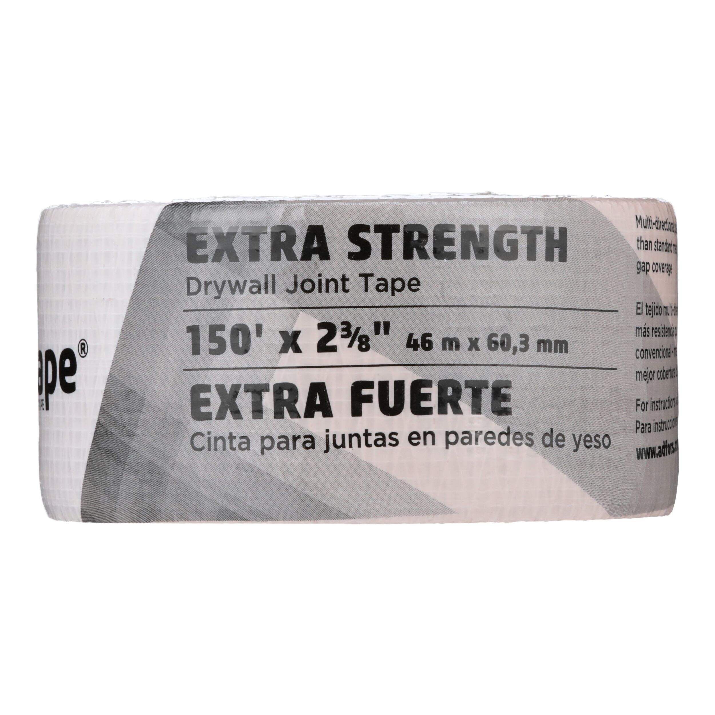 Ruban de réparation et joint de cloison sèche autoadhésif très résistant Saint-Gobain FibaTape, 150 pi Front_Flat