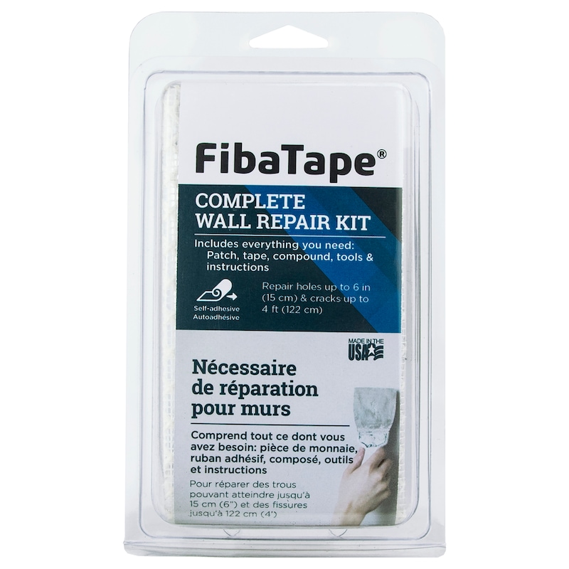 SaintGobain FibaTape Wall Repair Kit with Fiberglass Mesh Tape, Patch