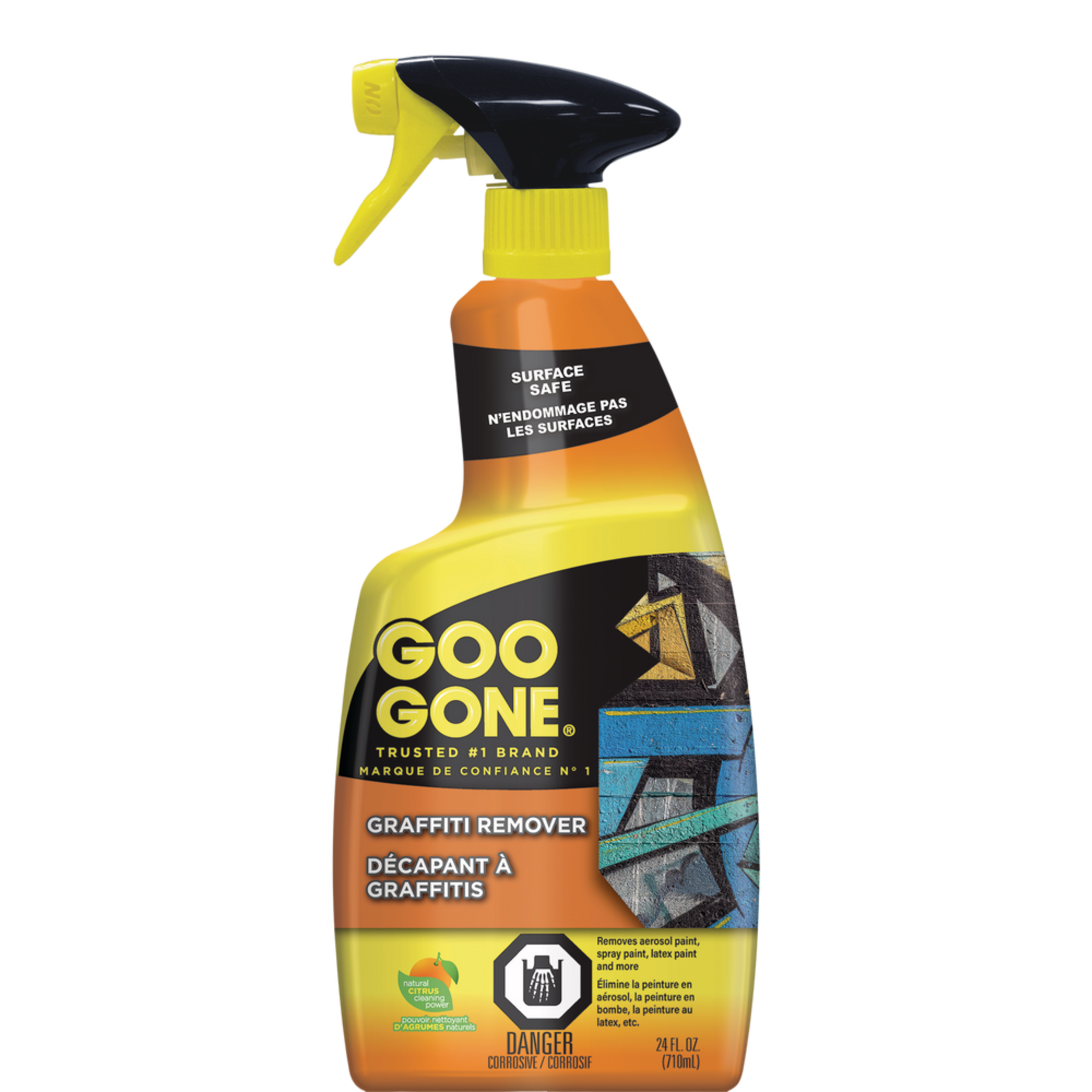 Goo Gone Graffiti Remover, Safe for Use on Concrete, Brick, Glass