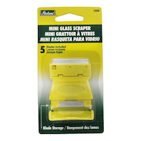 Richard Mini Glass Scraper with Single Edge Razor Blades, 6-pc Front_Flat