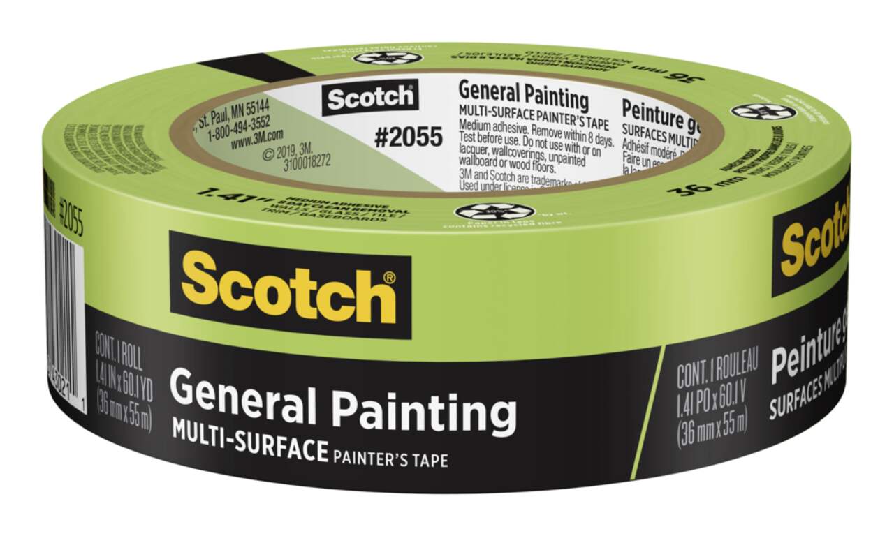 Ruban pour peintres pour surfaces multiples 3M Scotch, résistant aux rayons  UV, vert, 1,41 po x 60 vg