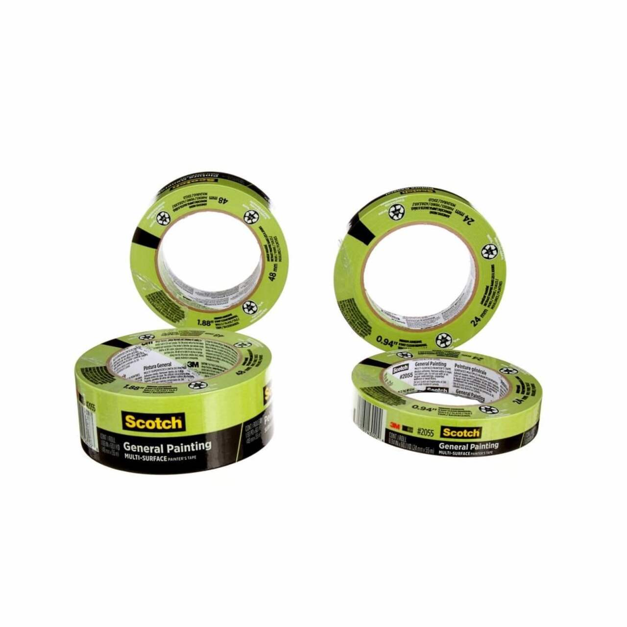 3M Scotch General Painting Multi-Surface Painter's Tape, UV-Resistant,  Green, 1.88-in x 60-yd