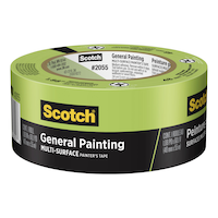 3M Scotch General Painting Multi-Surface Painter's Tape, UV-Resistant, Green, 1.88-in x 60-yd