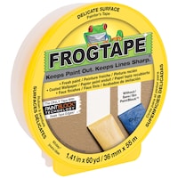 FrogTape Delicate Surface Painter's Tape, Yellow, 36-mm x 55-m