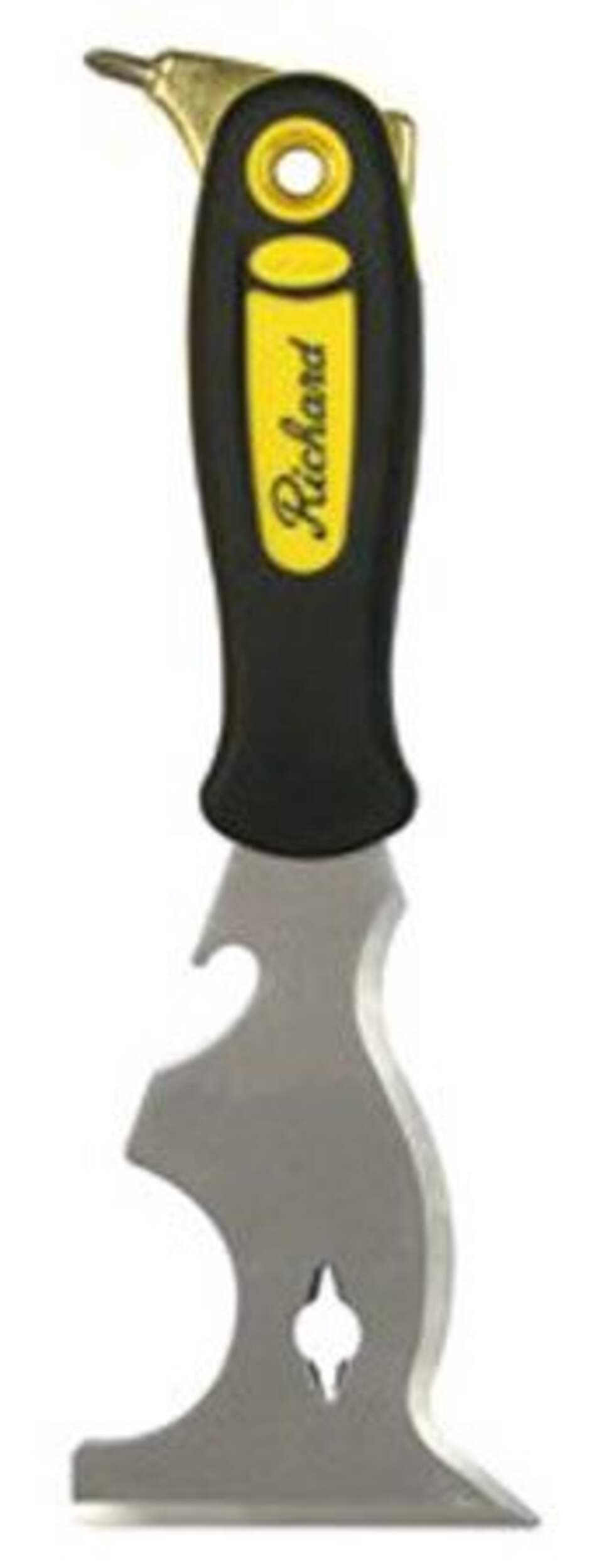 Richard 12-in-1 Multi-Purpose Carbon Steel Paint Scraper/Putty Knife Tool with Screw Bit Front_Flat