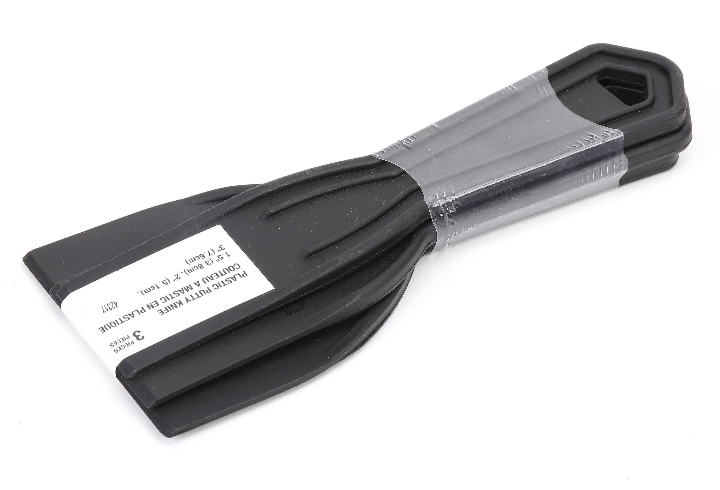 Multi-Purpose Plastic Spackling/Putty Knife, Wall and Paint Scraper Set, 3-pc Front_Angled_Right