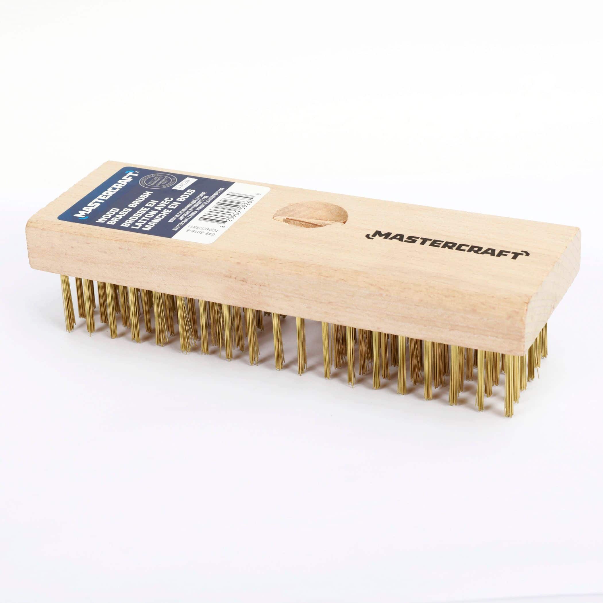 Mastercraft Wood & Brass Wire Block Brush Cleans/Removes Paint