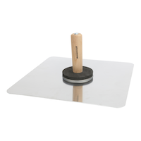 Mastercraft Aluminum Hawk, with Wooden Handle,  Plaster & Drywall Tool, 13 x 13-in Front_Angled_Left